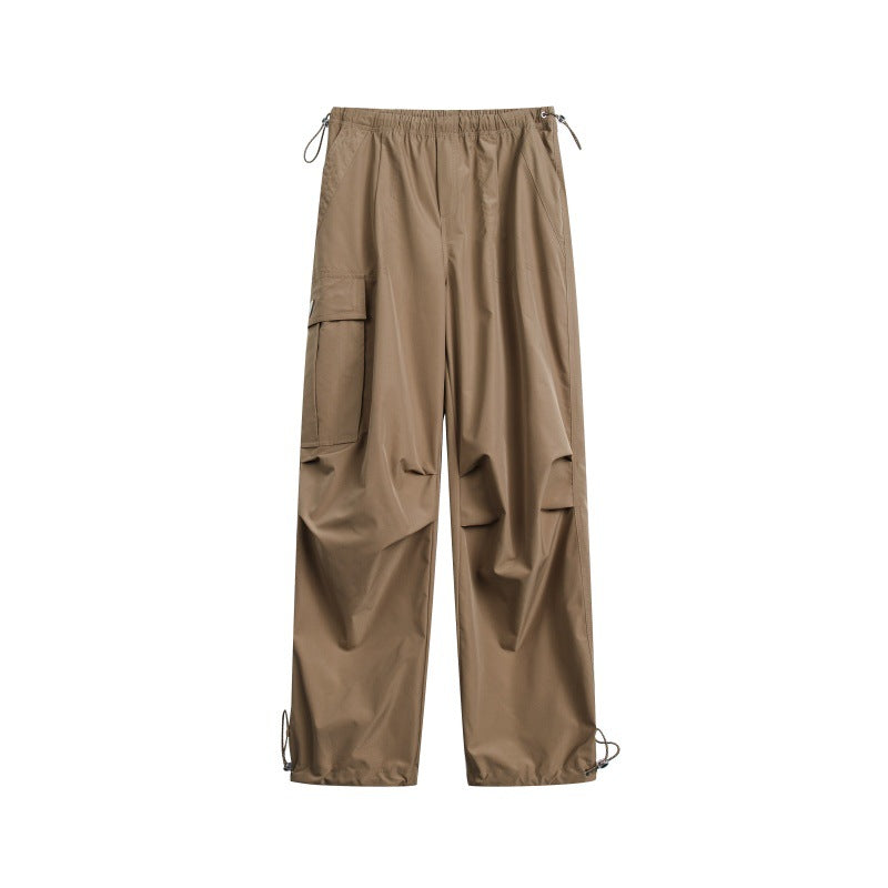 Damen High‑Waist weite Nylon‑Cargo‑Hose mit Tunnelzugbund und Multifunktions‑Taschen Shop Nory