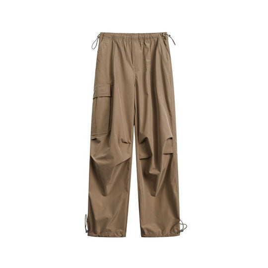 Damen High‑Waist weite Nylon‑Cargo‑Hose mit Tunnelzugbund und Multifunktions‑Taschen Shop Nory