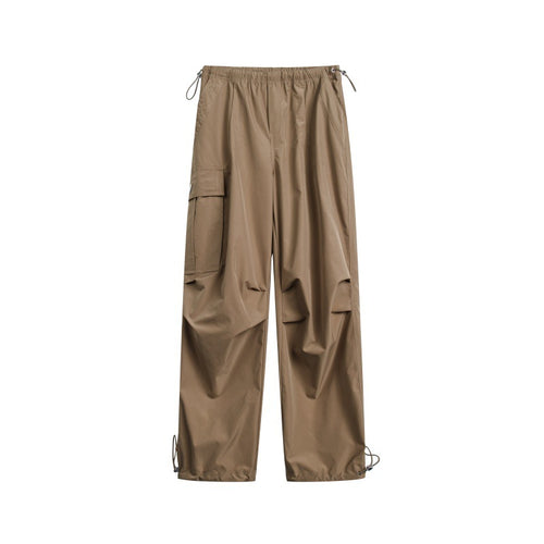 Damen High‑Waist weite Nylon‑Cargo‑Hose mit Tunnelzugbund und Multifunktions‑Taschen Shop Nory