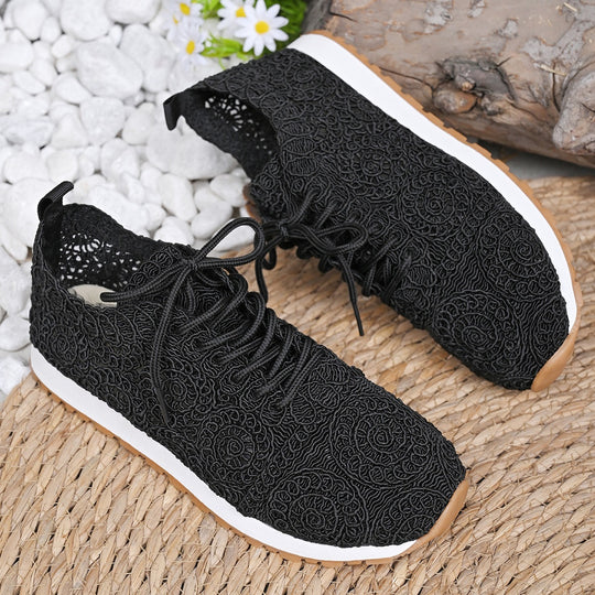 Damen Leichte Sneaker mit Häkelspitzen-Obermaterial und profilierter Gummisohle Shop Nory
