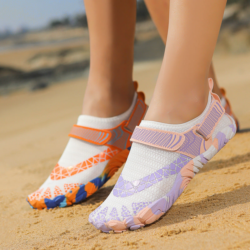 Damen Multifunktionale Aqua-Badeschuhe mit rutschfester Sohle und elastischem Klettverschluss Shopnory