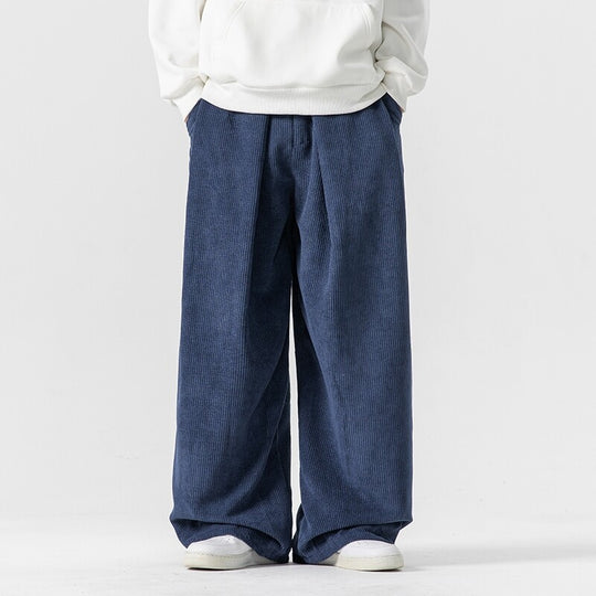 Herren Weite Cordhose mit Bundfalten und Relaxed-Silhouette Shop Nory