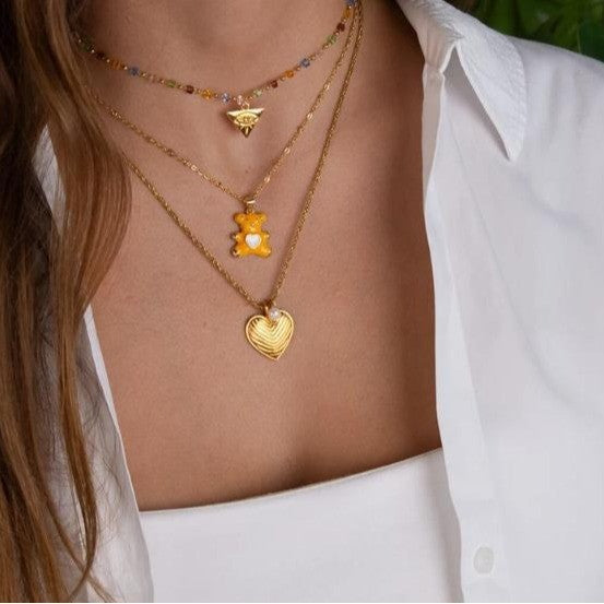 Damen Halskette mit elegantem Herzanhänger aus hochwertigem Edelstahl Shop Nory