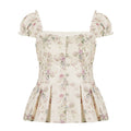 Damenbluse mit floralem Design und Rüschenärmeln