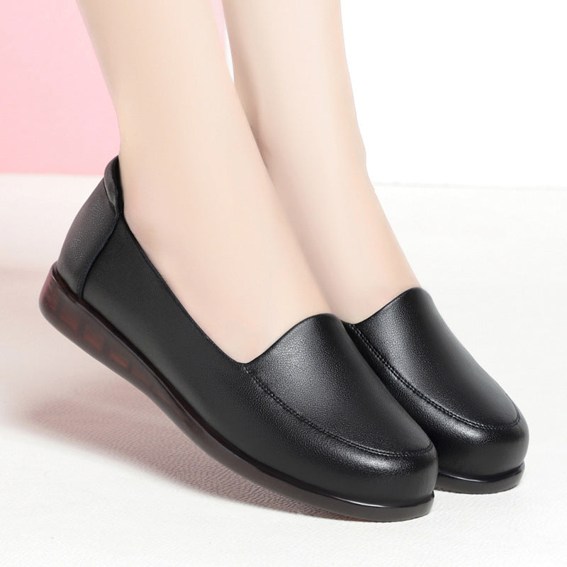 Damen Bequeme Slipper aus hochwertigem Kunstleder mit dämpfender Sohle