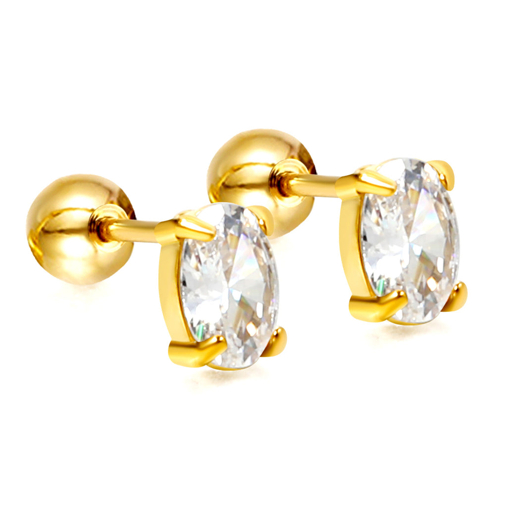 Damen edelsteinschmuck Ohrstecker mit funkelndem Zirkon Shop Nory