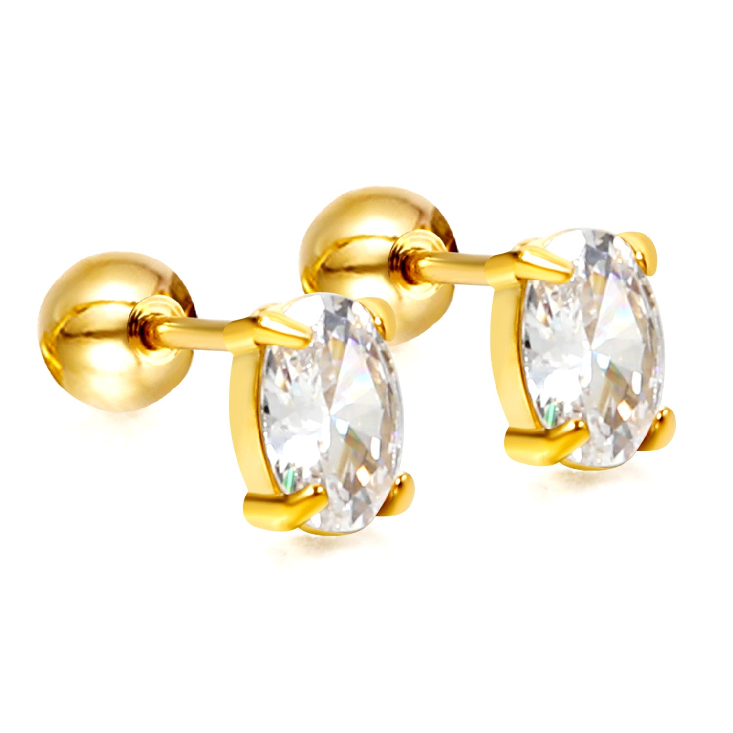 Damen edelsteinschmuck Ohrstecker mit funkelndem Zirkon Shop Nory