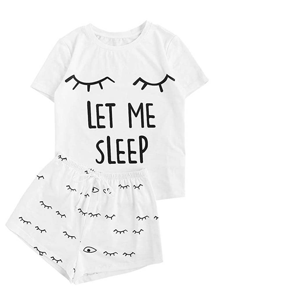 Damen Pyjama-Set mit humorvollem Print und bequemer Passform