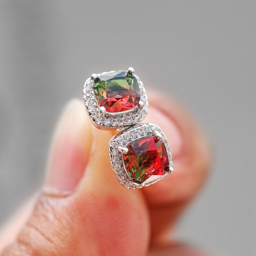 Damen Ring mit funkelnden pinken Kristallen und Zirkonia Shop Nory