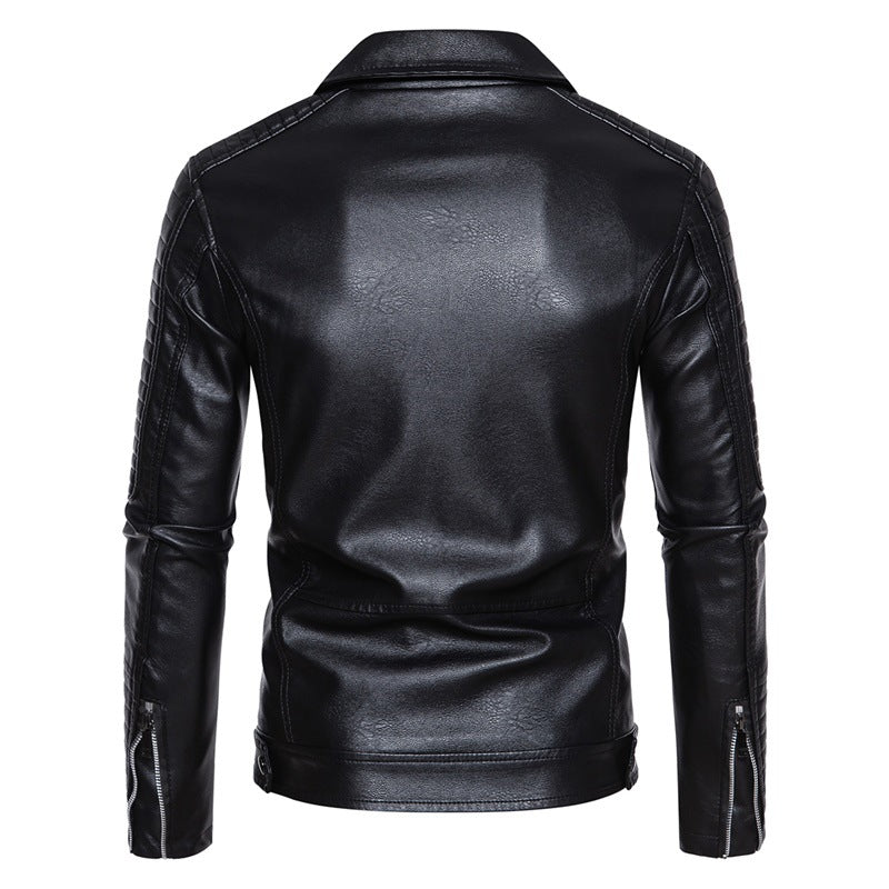 Herren Modische Kunstleder Bikerjacke Shop Nory