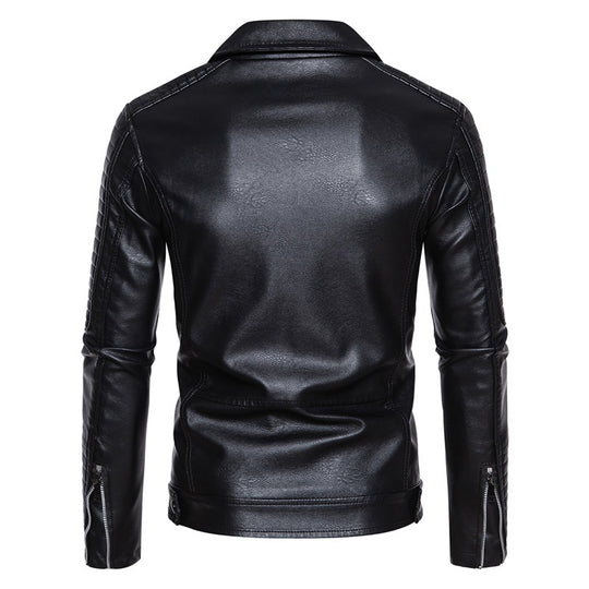 Herren Modische Kunstleder Bikerjacke Shop Nory