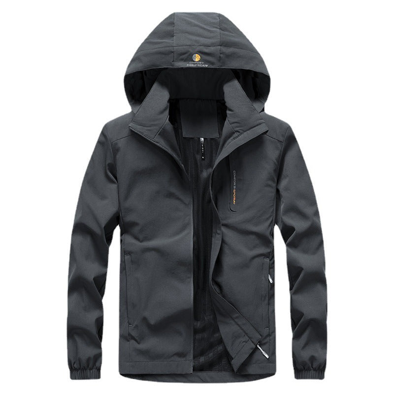 Herren leichte Softshell-Kapuzenjacke mit winddichter Membran und Reißverschlusstaschen Shop Nory