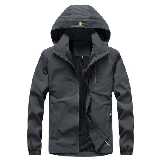 Herren leichte Softshell-Kapuzenjacke mit winddichter Membran und Reißverschlusstaschen Shop Nory