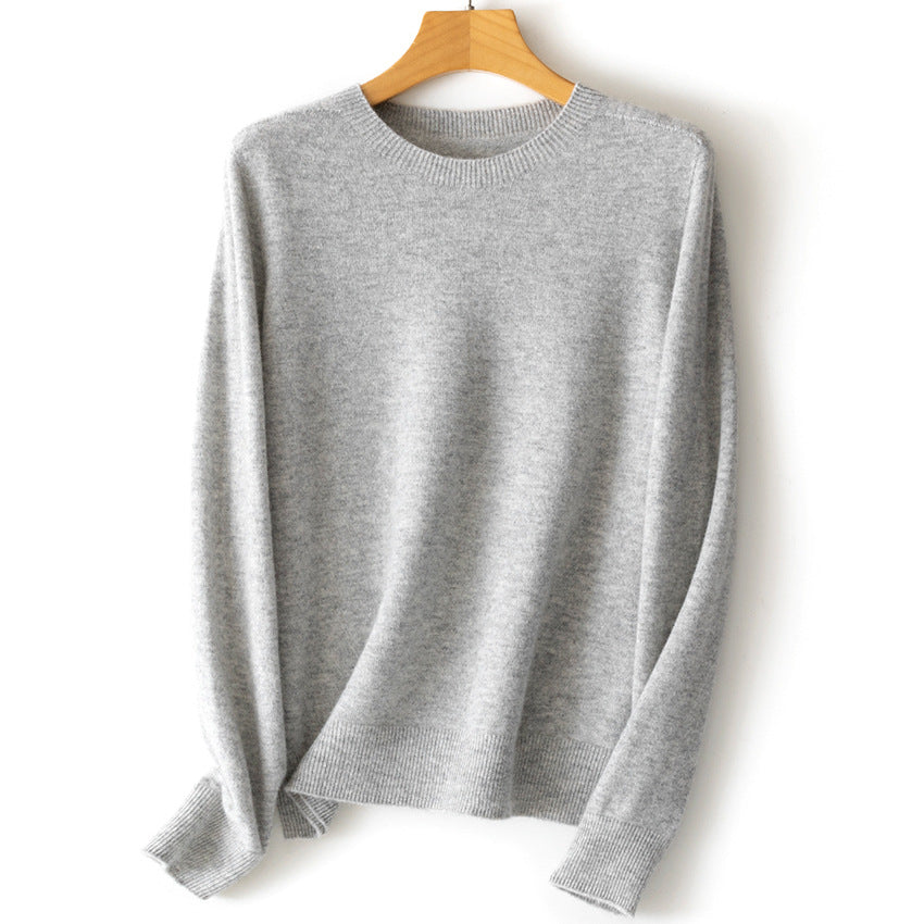 Damen Kaschmir-Mix Rundhalspullover mit Oversize-Schnitt Shop Nory