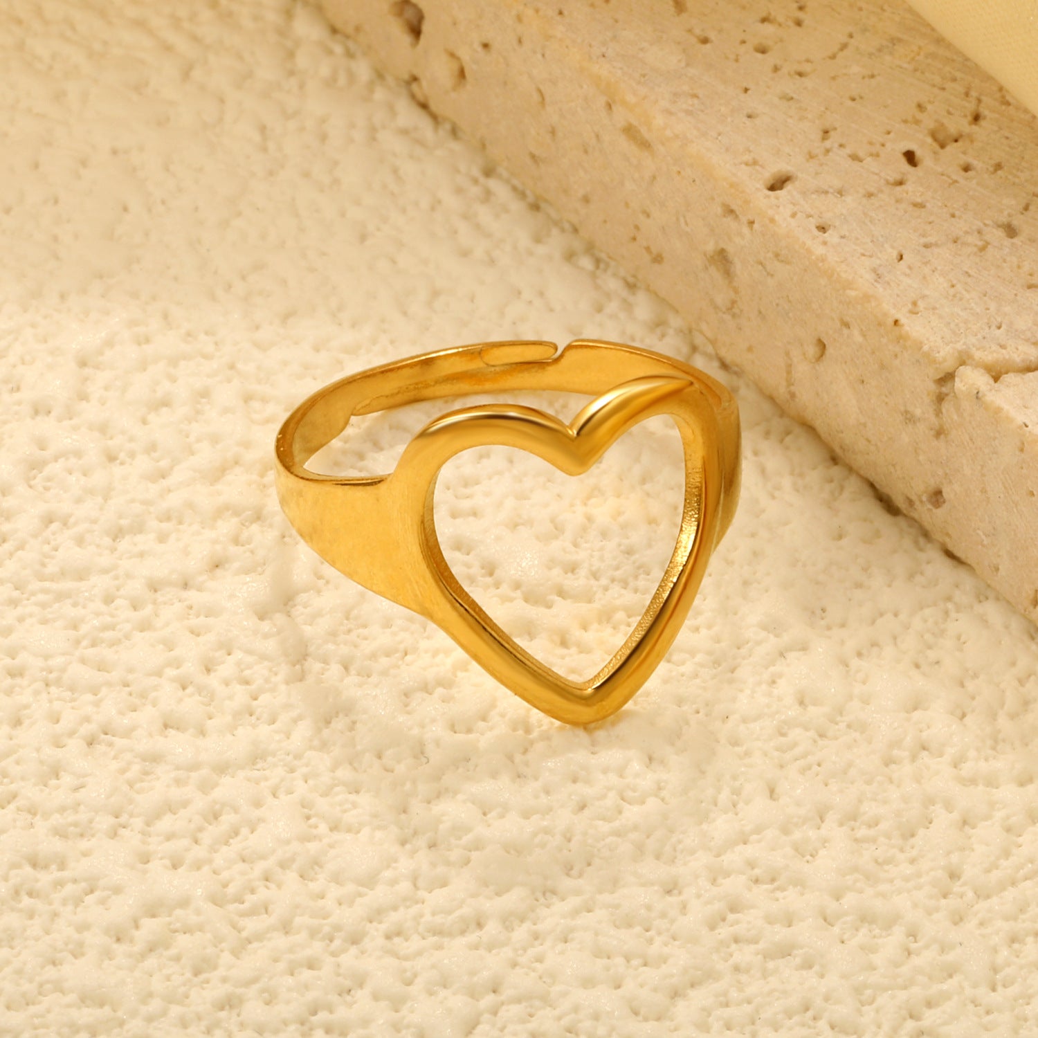 Damen Offener Ring mit modernem geschwungenem Design und verstellbarem Verschluss Shop Nory