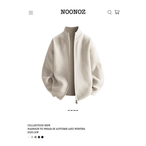 Damen Leichte Strickjacke mit hohem Kragen Shop Nory