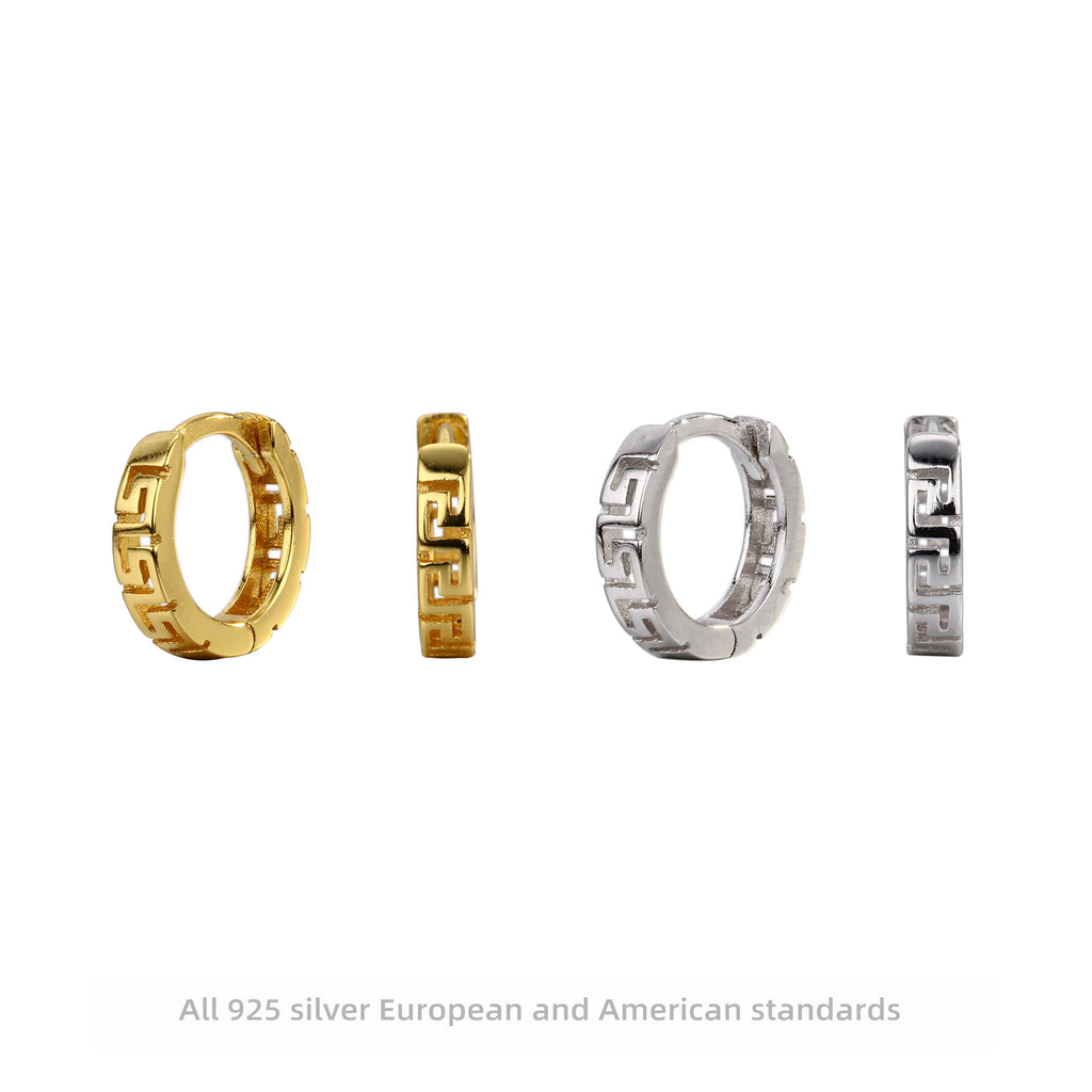 Damen Moderner Edelstahl-Ohrschmuck mit geometrischem Design Shop Nory