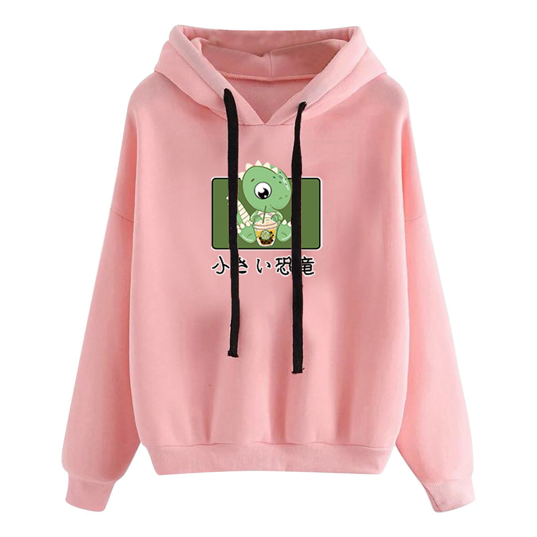 Damen nan kurz geschnittener Cropped-Kapuzenpullover mit niedlicher Frosch-Illustration und verstellbarer Kapuze Shop Nory