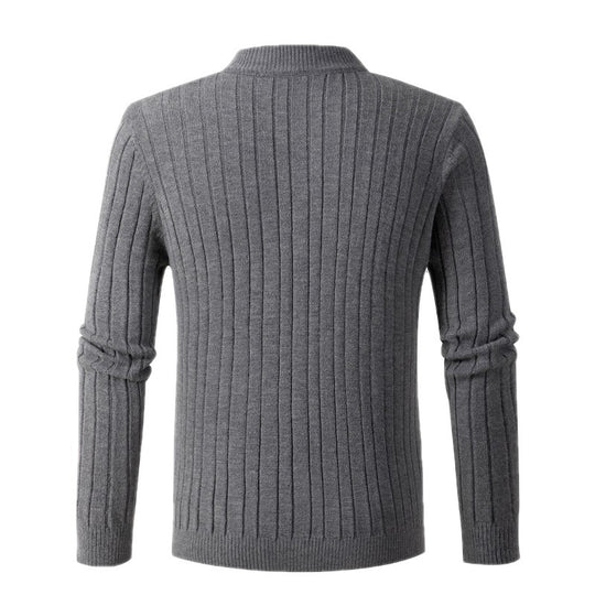Herren Zopfmuster-Troyer mit kurzem Stehkragen, Halbzip und taillierter Silhouette Shop Nory