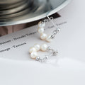 Damen Perlenohrringe mit elegantem Silberhoop Shop Nory