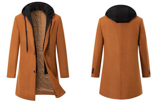Herren Doppelreihiger City Mantel aus Wollmix mit taillierter Silhouette Shop Nory