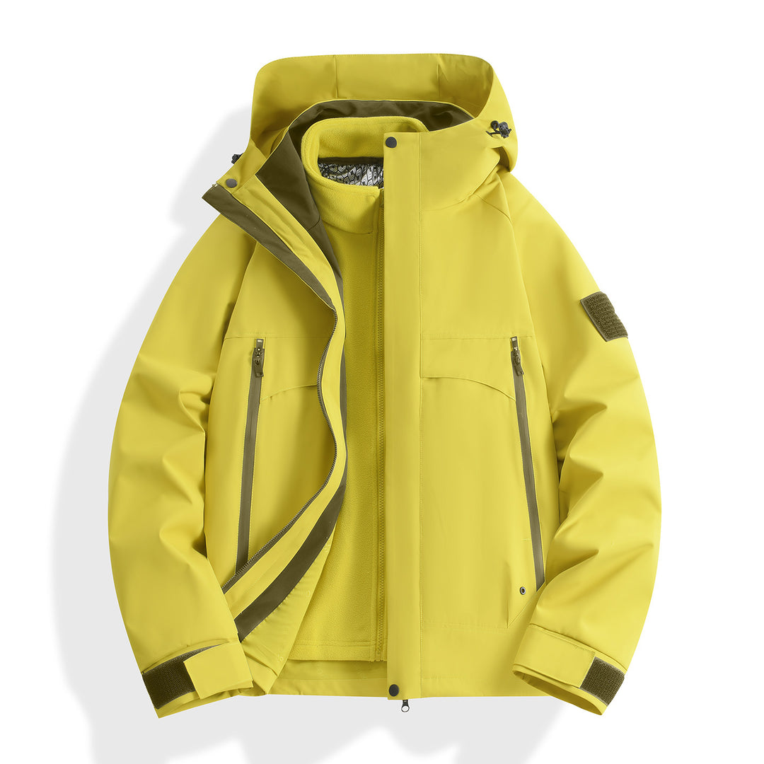 Damen wasserdichter modularer Parka mit abnehmbarer Fleece-Innenjacke und technischer Kapuze Shop Nory