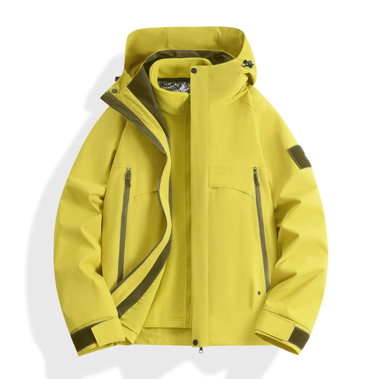 Damen wasserdichter modularer Parka mit abnehmbarer Fleece-Innenjacke und technischer Kapuze Shop Nory