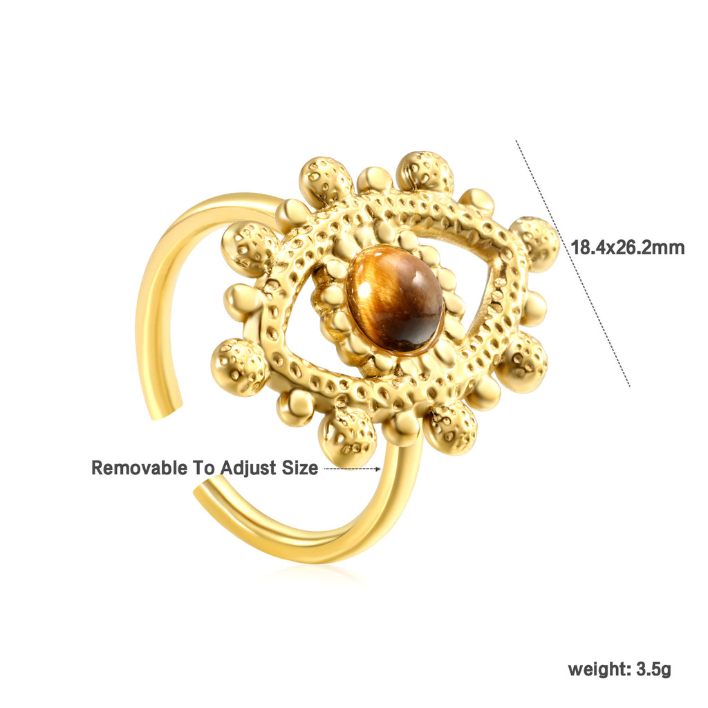 Damen verstellbarer Ring mit kunstvollem Augen-Motiv Shop Nory