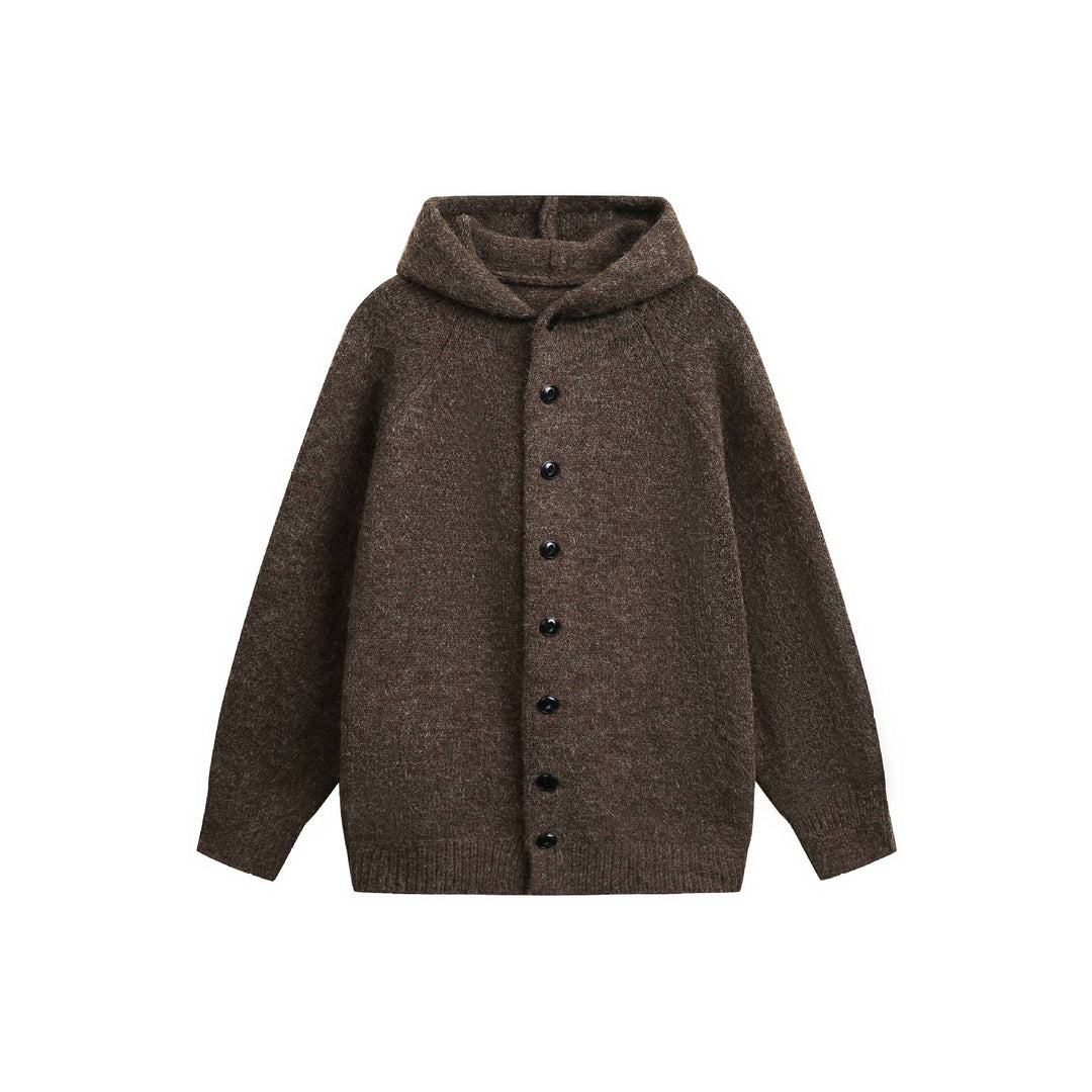 Damen Wollmix‑Cape‑Cardigan mit Kapuze, Knopfleiste und Raglanärmeln Shop Nory