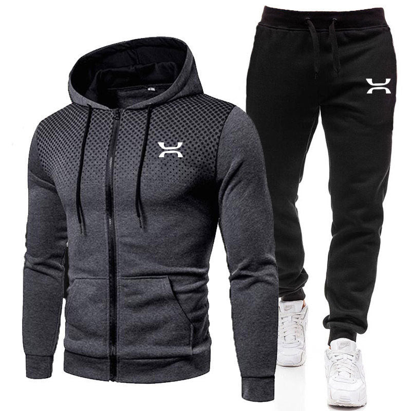 ShopNory Herren Sportanzug mit Reißverschluss-Hoodie und Jogginghose