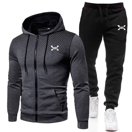 ShopNory Herren Sportanzug mit Reißverschluss-Hoodie und Jogginghose