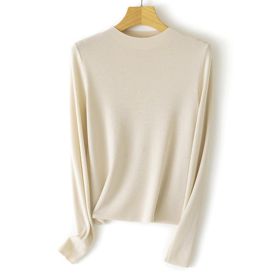 Damen Feinstrick-Pullover mit kurzem Stehkragen und schmaler Silhouette Shop Nory