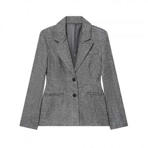 Damen Taillierter Wollmix-Blazer mit Reverskragen und Pattentaschen Shop Nory