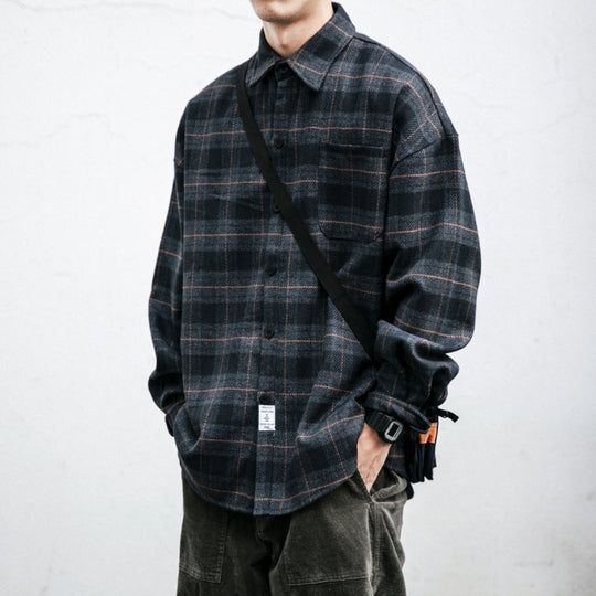Herren Kariertes Overshirt‑Hemdjacke im Boxy‑Relaxed‑Schnitt Shop Nory
