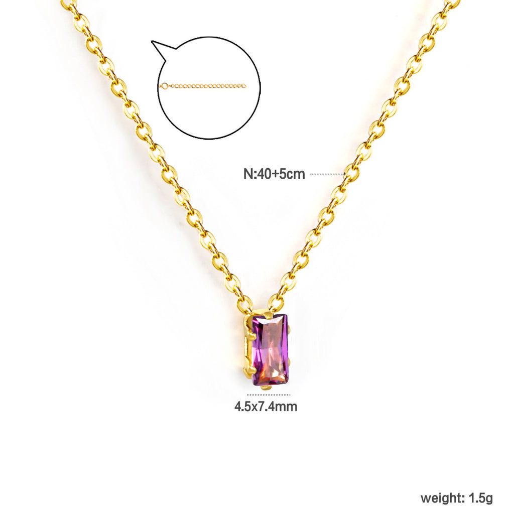 Damen edle Halskette mit funkelndem Kristallanhänger und verstellbarem Kettendesign Shop Nory