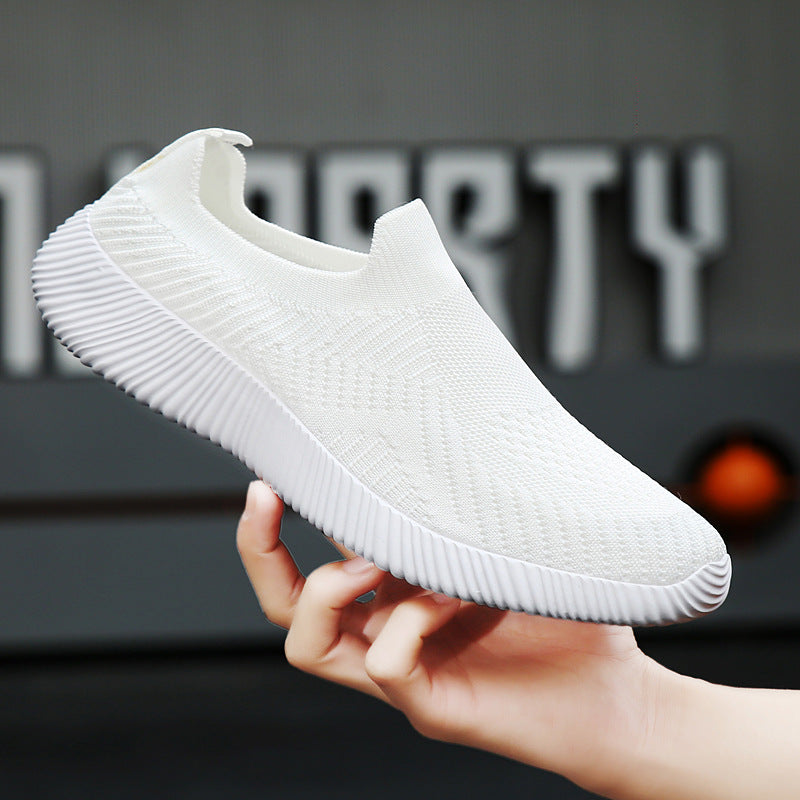 Unisex nan ultraleichter Schlupfschuh aus Feinstrick mit anatomischem Komfortfußbett und gerippter Flexlaufsohle