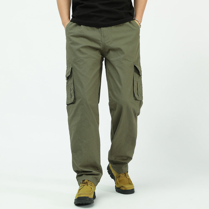 Herren Baumwoll-Twill Cargohose im Relaxed-Fit mit geradem Bein und großem Klappfach Shop Nory
