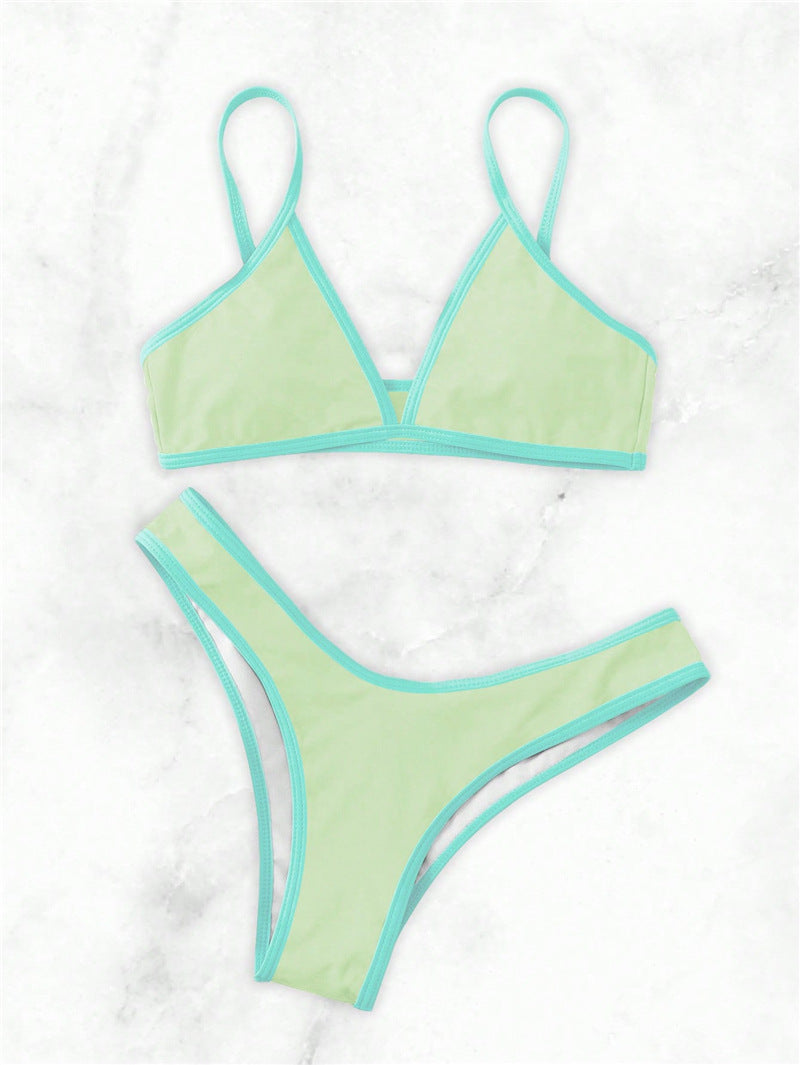 Damen Triangel-Bikini mit eleganter Naht und sportlichem Schnitt