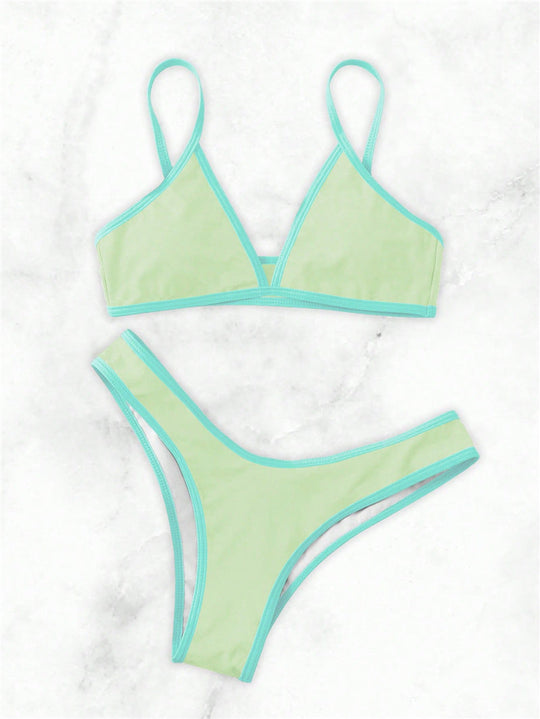 Damen Triangel-Bikini mit eleganter Naht und sportlichem Schnitt