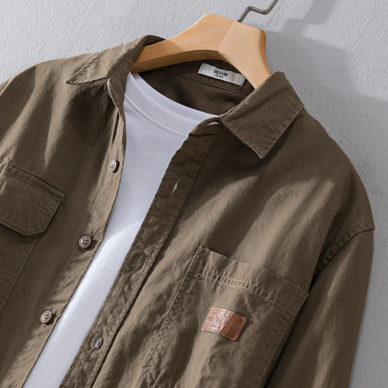 Herren Overshirt-Hemdjacke im Utility-Stil mit Brusttaschen Shop Nory