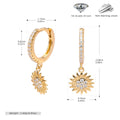 Damen Ohrhänger mit swingendem Sonnenmotiv aus 925 Sterling Silber Shop Nory