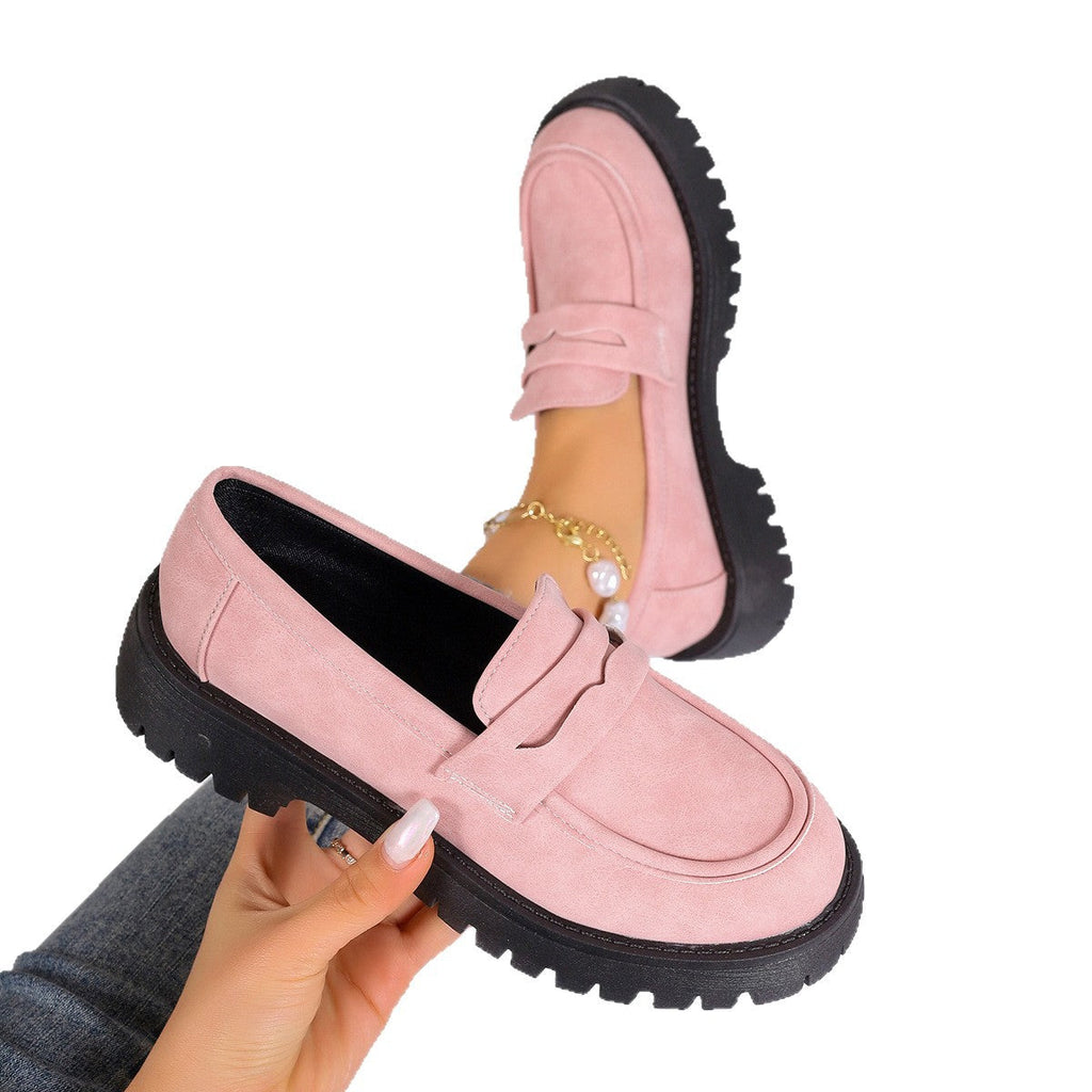Damen Mokassins mit rutschfester Profilsohle und modischem Wildlederlook Shopnory