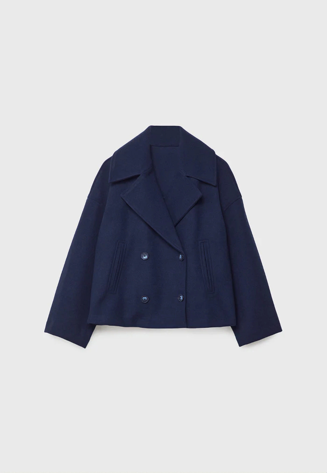 Damen Modische Kurzjacke mit doppelter Knopfleiste