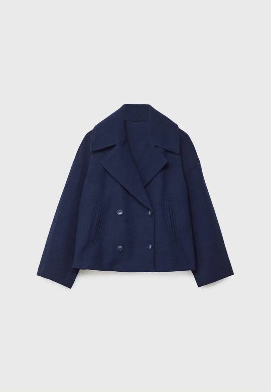 Damen Modische Kurzjacke mit doppelter Knopfleiste