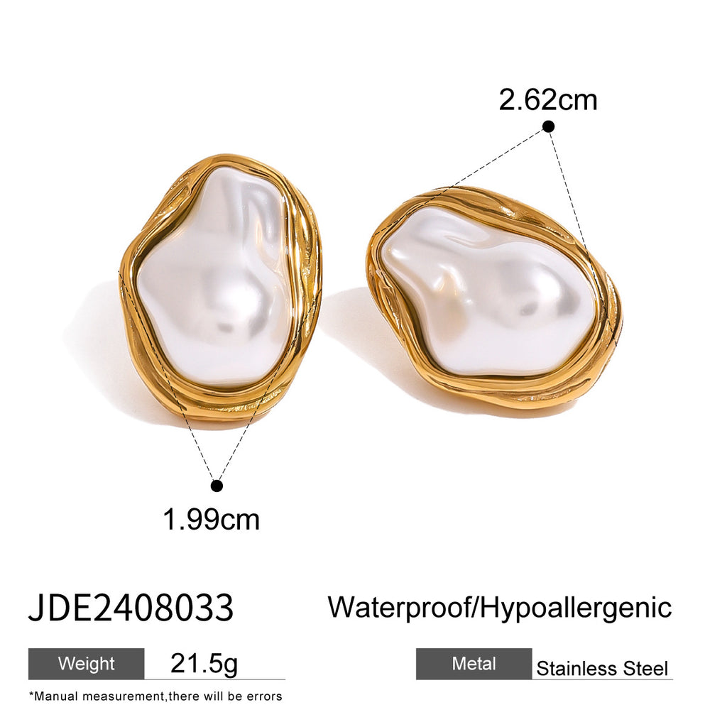Damen Halskette mit elegantem Muschelanhänger aus hypoallergenem Edelstahl Shop Nory