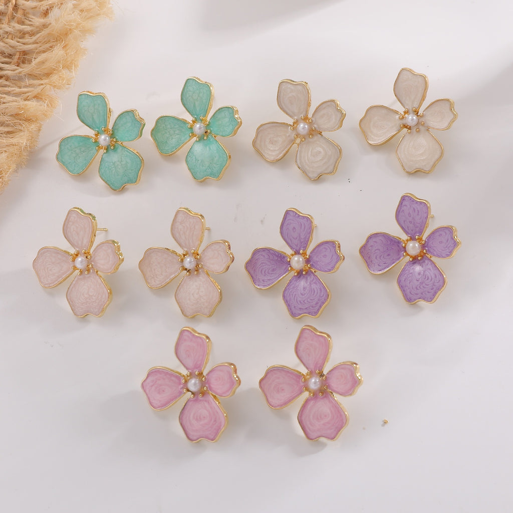 Damen Ohrstecker im kunstvollen Orchideen-Design Shop Nory