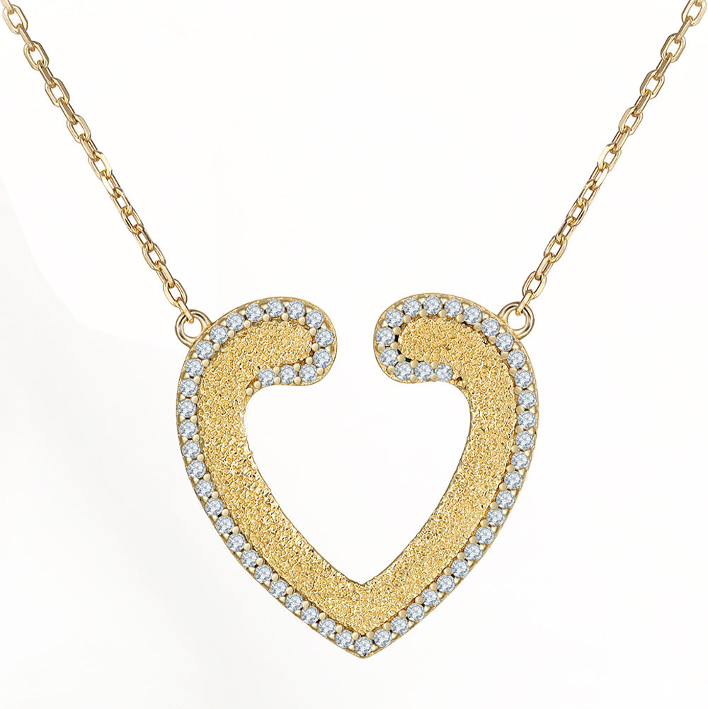 Damen Anhänger-Halskette mit funkelnden Kristallen und hochwertiger Goldverarbeitung Shop Nory