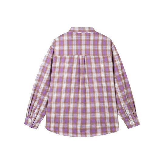 Damen Oversize-Karo-Hemd mit Longline-Schnitt, Brusttasche und abgerundetem Saum Shop Nory