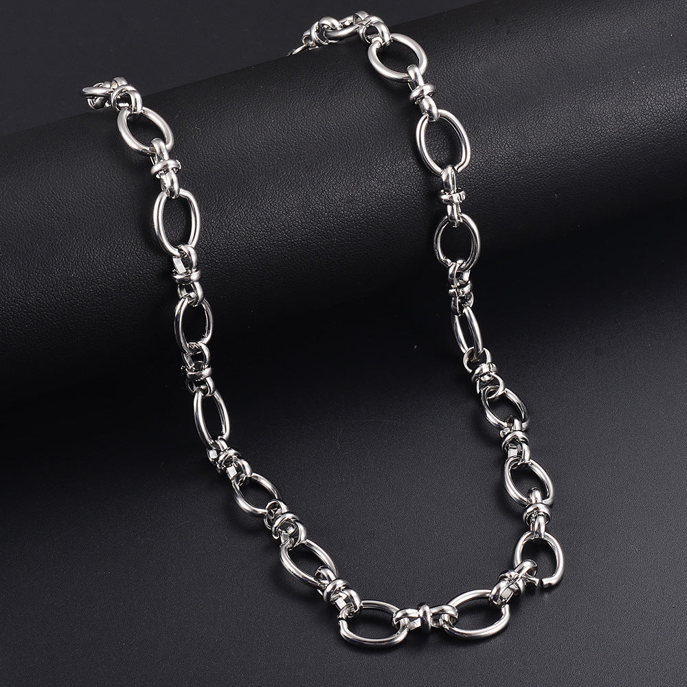 Damen elegante Kette mit ovalen Gliedern Shop Nory