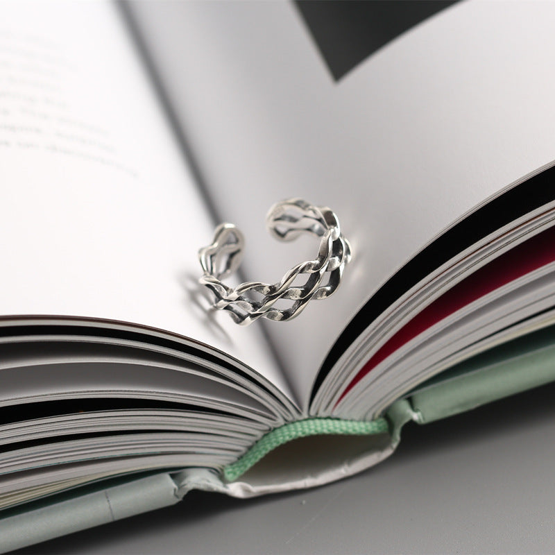 Damen Offener Ring mit filigranem Wendedesign Shop Nory